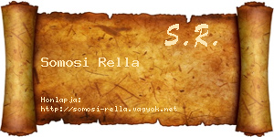 Somosi Rella névjegykártya